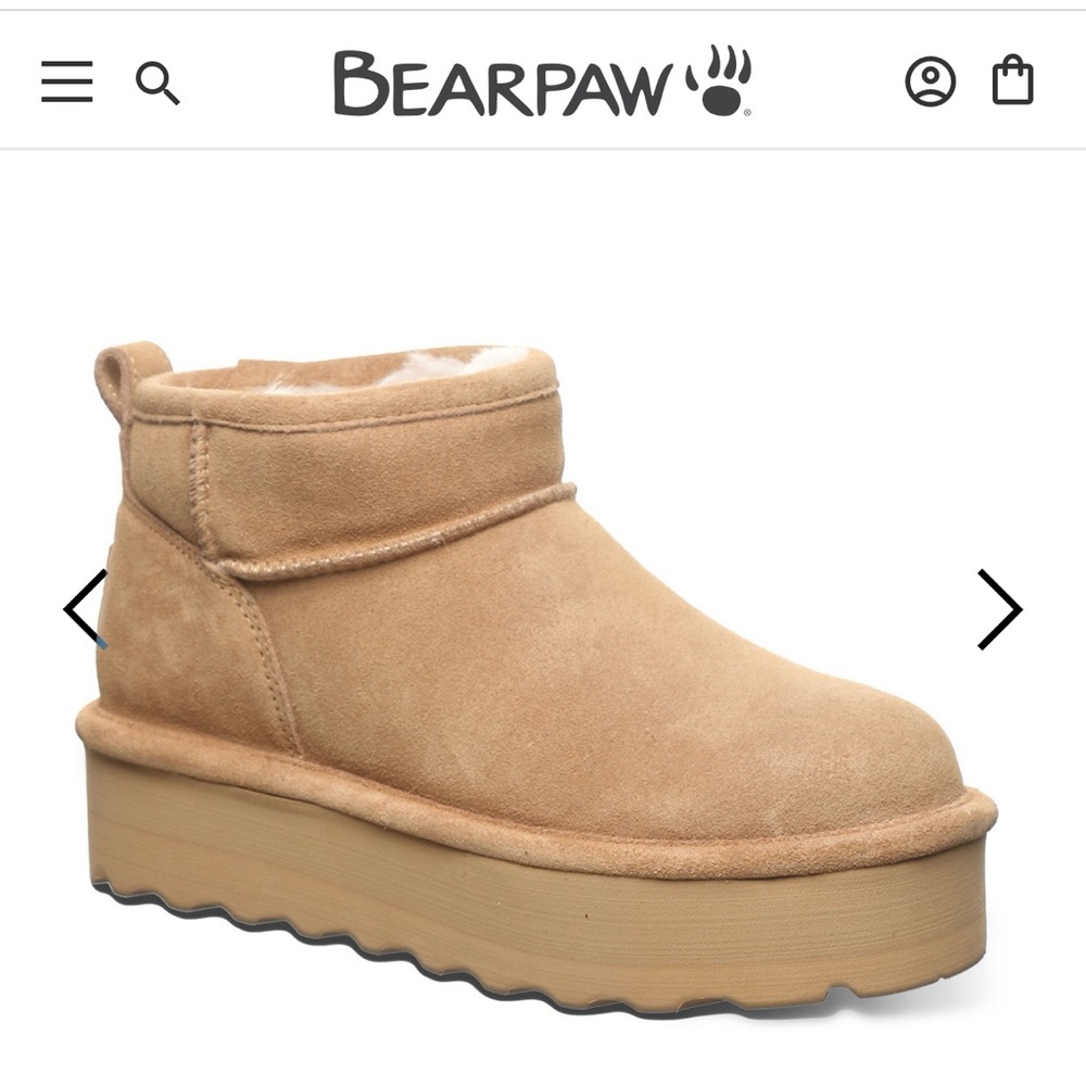 BearPaw Tan Suede Boots